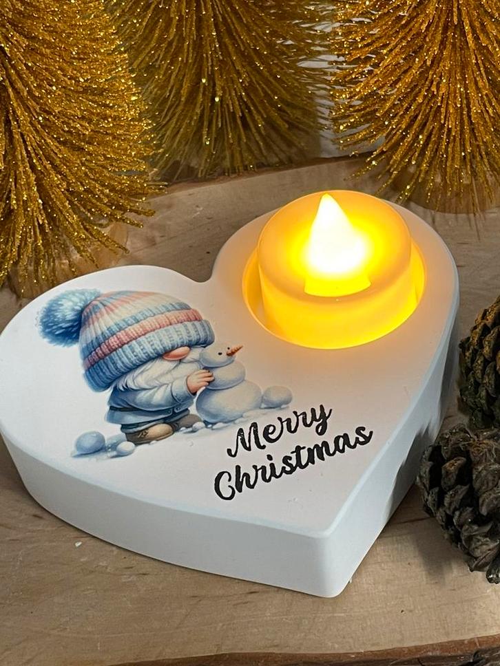 Kerstwarmte in een hartje️, Huis en Inrichting, Woonaccessoires | Kandelaars en Kaarsen, Nieuw, Kandelaar, Minder dan 25 cm, Overige materialen