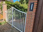 Gegalvaniseerde Dubbele Poort, Tuin en Terras, Tuinpoorten, Ophalen, Gebruikt, Staal, 100 tot 150 cm