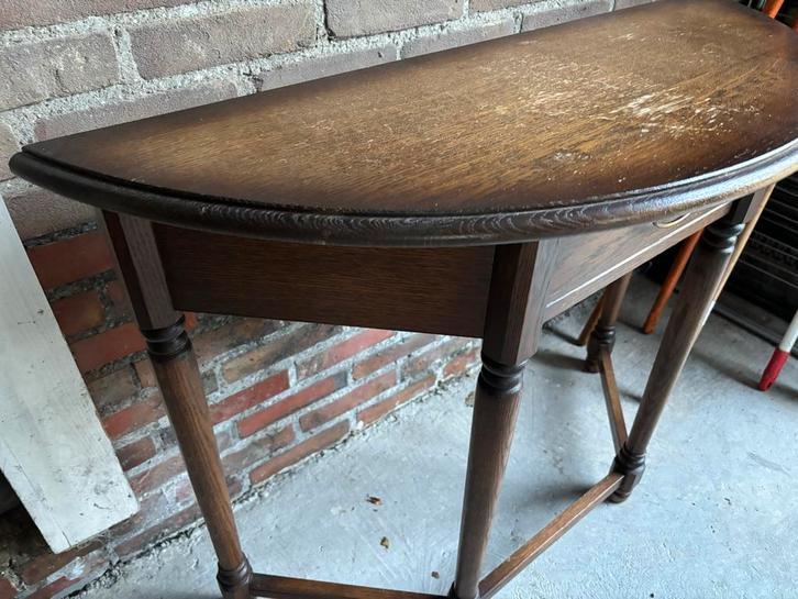 Antieke Halve Ronde Tafel, Antiek en Kunst, Antiek | Meubels | Tafels, Ophalen