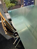 GLAZEN EETTAFEL  L180x 90x H76 GRATIS, Ophalen of Verzenden, Zo goed als nieuw, Rechthoekig, 50 tot 100 cm