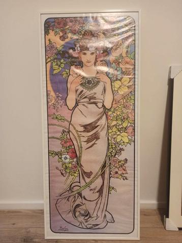Witte kunst lijst 40x93 cm beschikbaar voor biedingen
