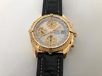 Breitling 18K Gold Chronomat K13050.1 | 40,5mm | Full Set!!!, Ophalen, Leer, Breitling, Polshorloge