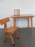 vintage  schilte schooltafeltje met stoeltje, Ophalen, Gebruikt, Tafel(s) en Stoel(en)