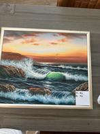 Schilderij woeste golven, Ophalen of Verzenden