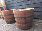 Plantenbak Cognacvat Bloembak Houten Vat 140 liter op=op, Nieuw, 60 cm of meer, Rond, Hout