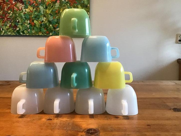 Retro vintage Opale France Arcopal soepkom soepkommen 10 X, Verzamelen, Retro, Huis en Inrichting, Ophalen of Verzenden