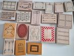 19 grote houten stempels, Hobby en Vrije tijd, Stempelen, Ophalen of Verzenden, Gebruikt, Houten stempel