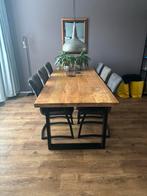 Eethoek van mangohout, Huis en Inrichting, Tafels | Eettafels, Ophalen, 100 tot 150 cm, 200 cm of meer, Zo goed als nieuw