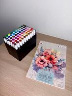 DecoTime 60 Aquamarkers en Aquarel kleurboek markers stiften, Hobby en Vrije tijd, Tekenen, Ophalen of Verzenden, Zo goed als nieuw