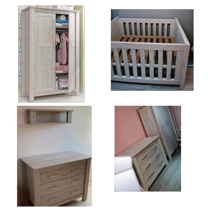 Interbaby complete babykamer - ledikant, commode, kast, Kinderen en Baby's, Kinderkamer | Complete kinderkamers, Zo goed als nieuw