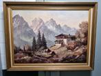 Schilderij Haus in den Bergen – Hans Bachmann Alpenlandschap, Ophalen