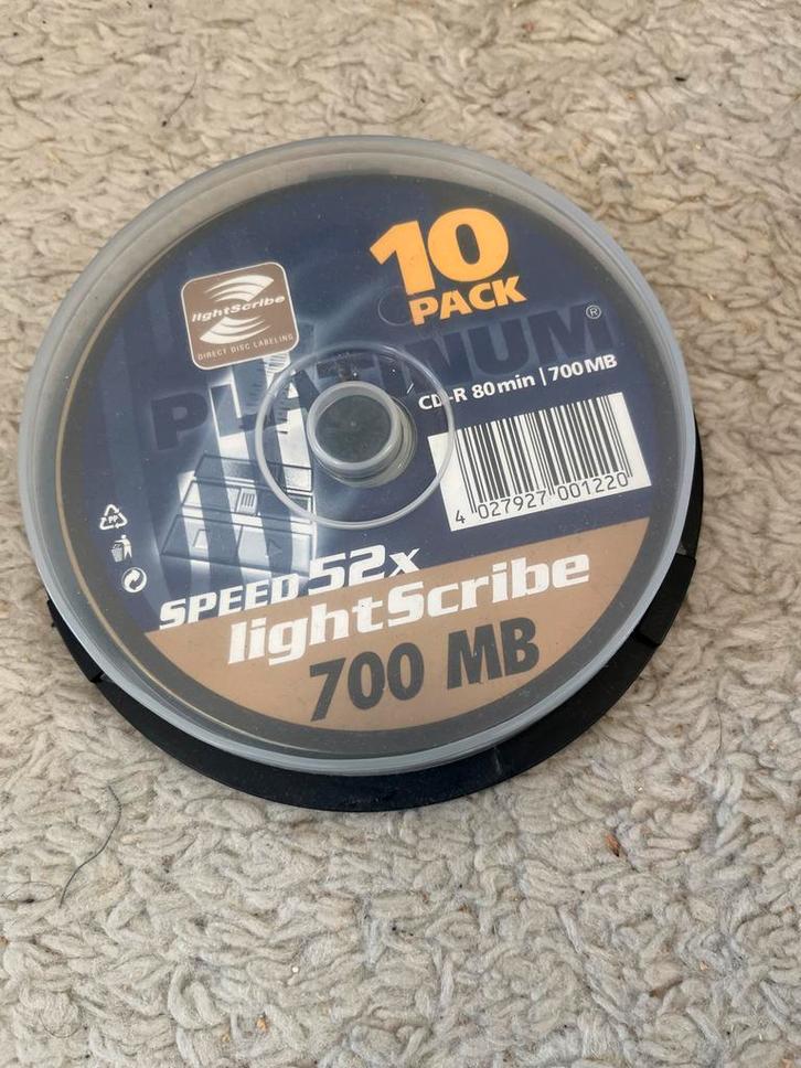CD-R 700MB - 10 stuks op spindel - Lightscribe, Computers en Software, Beschrijfbare discs, Nieuw, Cd, Op spindel, Ophalen of Verzenden