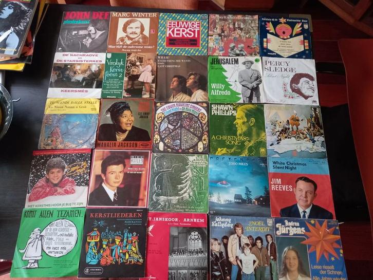 Verzameling van 25 kerstsingles Wham! Band Aid Percy Sledge, Cd's en Dvd's, Vinyl Singles, Gebruikt, Single, Pop, 7 inch, Ophalen of Verzenden