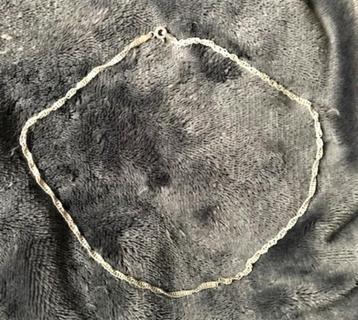 Nieuw: fraaie ketting gedraaide schakels 44 cm echt zilver beschikbaar voor biedingen