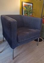 GRATIS: Ikea Klappsta fauteuil blauw, Ophalen, Gebruikt, 75 tot 100 cm, Stof