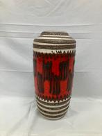 Vintage grote keramische fat lava vaas met lava rode kleur, Huis en Inrichting, Woonaccessoires | Vazen, Gebruikt, Aardewerk of Porselein