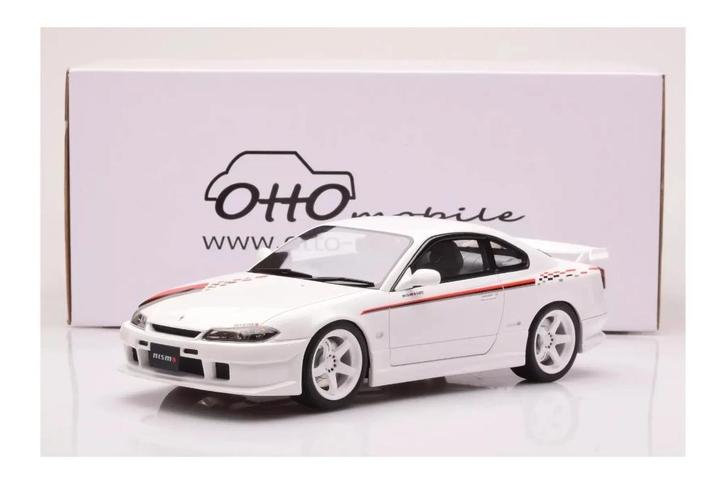 Nissan Silvia Spec-R Nismo Aero S15 wit 2000, Hobby en Vrije tijd, Modelauto's | 1:18, Nieuw, Auto, OttOMobile, Ophalen of Verzenden