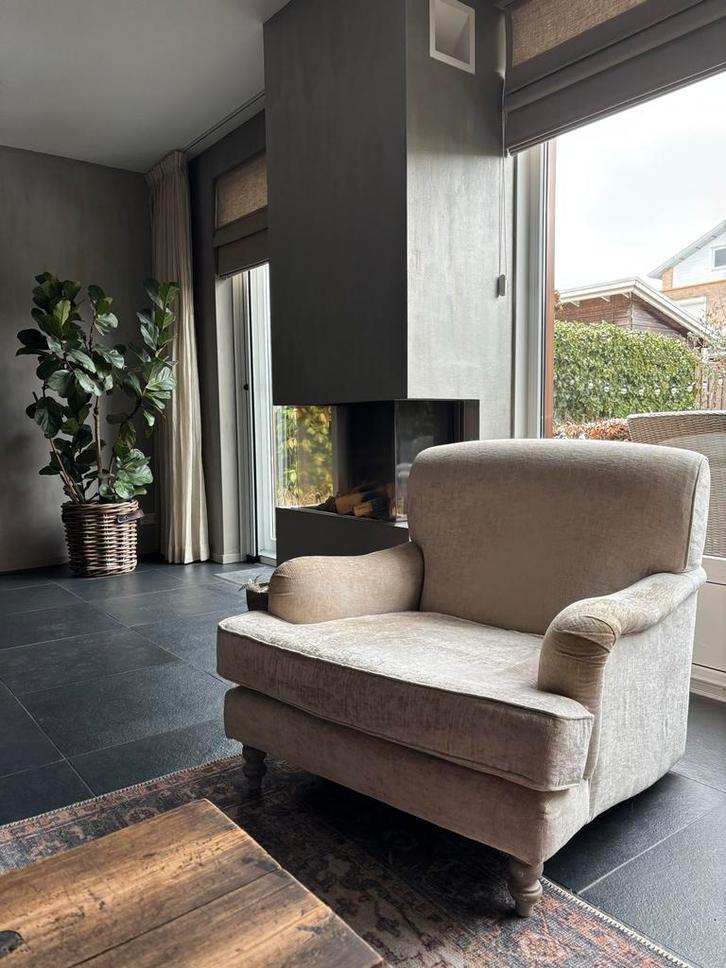 Heerlijke Hoffz fauteuil te koop, Huis en Inrichting, Fauteuils, Gebruikt, Stof, 75 tot 100 cm, Ophalen