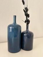 Leenbakker Keramische Vaas Blauw Decoratie, Blauw, Aardewerk of Porselein, Ophalen of Verzenden, Zo goed als nieuw