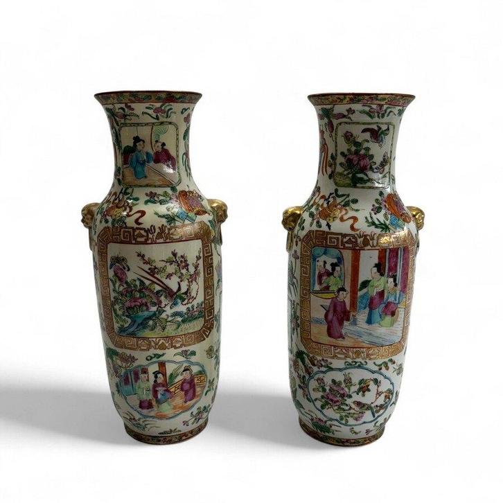 Twee 19e eeuwse Chinese vazen, Antiek en Kunst, Antiek | Vazen, Ophalen of Verzenden