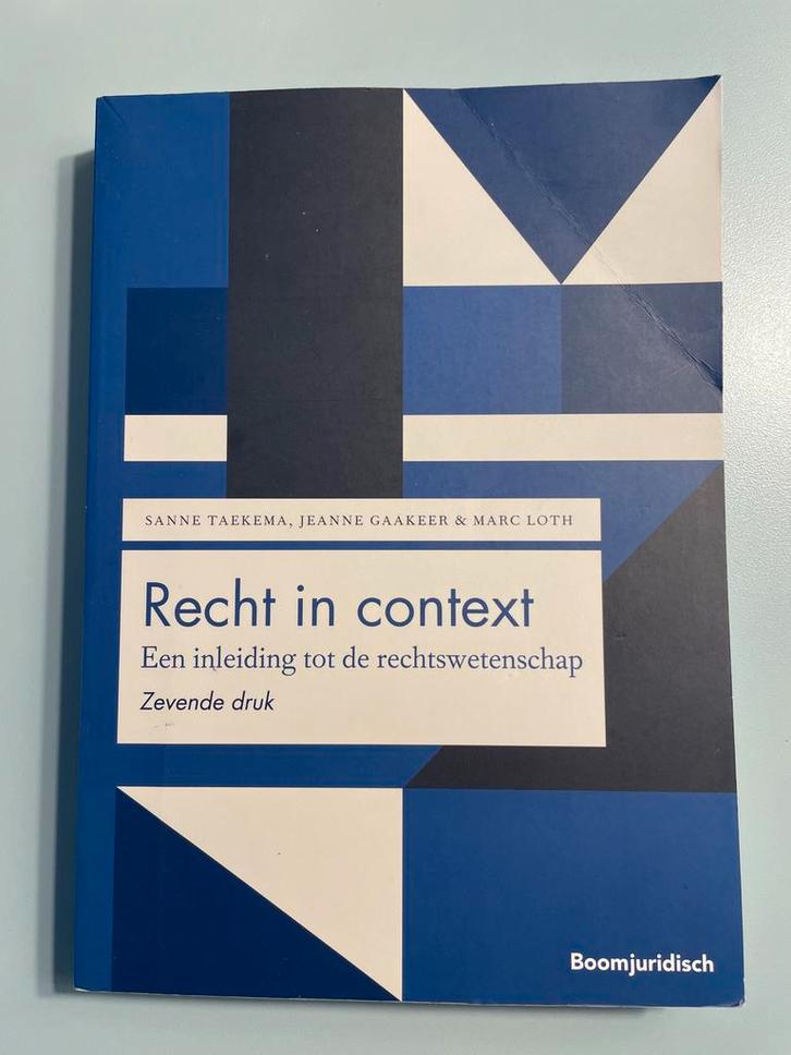 Recht in context - 7e druk, Boeken, Studieboeken en Cursussen, Zo goed als nieuw, WO, Alpha, Ophalen of Verzenden