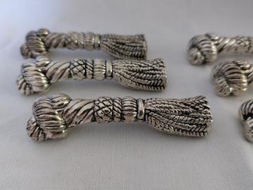 Zilverkleurige messenleggers ~ 6 stuks ~ zware kwaliteit beschikbaar voor biedingen