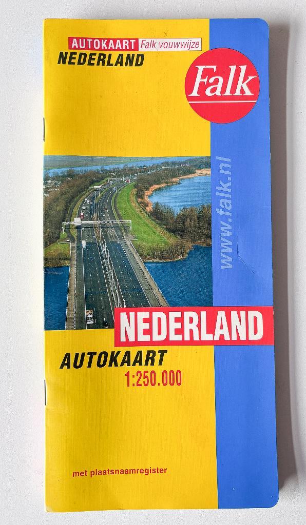 Falk Autokaart Nederland - Falk vouwwijze - 78e druk, Boeken, Atlassen en Landkaarten, Zo goed als nieuw, Landkaart, Nederland