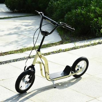 scooter stadsscooter luchtbanden verstelbaar beige nieuw