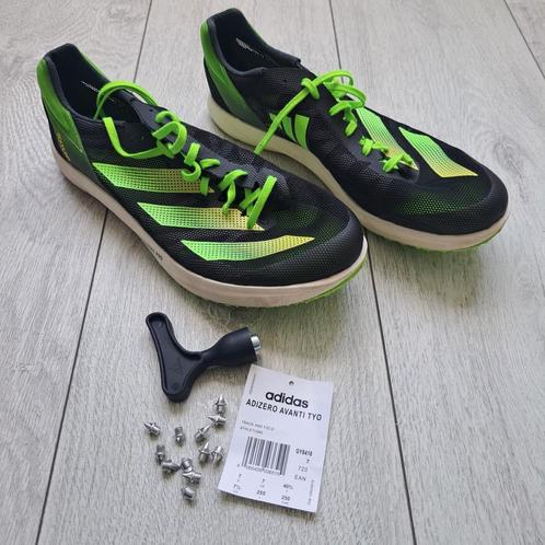 Als nieuw: Adidas Adizero Avanti TYO spikes maat 40 2/3, Sport en Fitness, Loopsport en Atletiek, Zo goed als nieuw, Spikes, Adidas