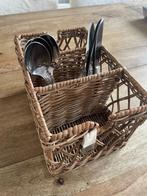 Rivièra Maison Rustic Rattan dvd/ bestek basket, Minder dan 25 discs, Ophalen of Verzenden, Zo goed als nieuw, Hout