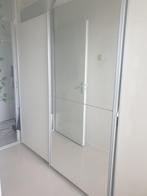 Grote witte kledingkast met spiegeldeuren, Huis en Inrichting, Badkamer | Complete badkamers, Ophalen, Gebruikt