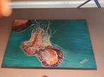 Mooie schilderij met kwallen. Maat 150x100cm, Ophalen