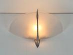 Vintage blauet wandlamp glas alu postmodern wall lamp spain, N, Ophalen of Verzenden, Vintage postmodern, N