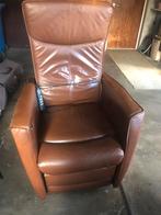 Bruine Elektrische Sta-op Stoel - Leer, Ophalen, Gebruikt, Leer, 75 tot 100 cm