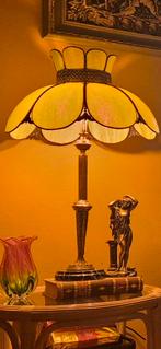 Prachtige tiffany stijl tafellamp Hollywood Regency 85 cm, Antiek en Kunst, Antiek | Lampen, Ophalen of Verzenden
