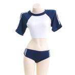 Japanese Anime Student Swimsuit croptop short shirt underwea, Verzenden, Nieuw, Blauw, Overige typen