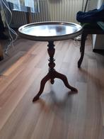 Bijzettafel, Huis en Inrichting, Tafels | Bijzettafels, Minder dan 55 cm, Gebruikt, Rond, Hout