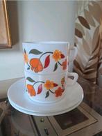 2 vintage kop en schotels Arcopal, Antiek en Kunst, Ophalen of Verzenden