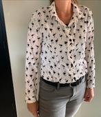 Flamingo Blouse Zwart/Wit - Maat S, Ophalen of Verzenden, Zo goed als nieuw, Maat 36 (S), Zwart
