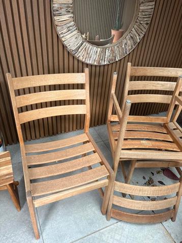 Vintage eikenhouten stoelen set kurt ostervig