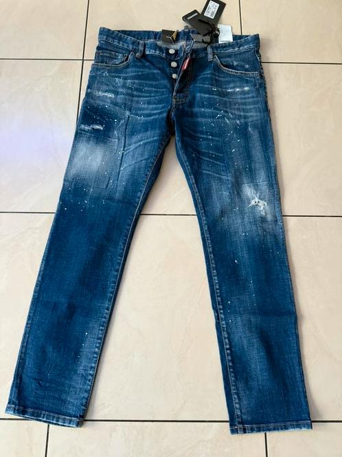 Dsquared2 Skater Slim Fit Cropped Jeans, Kleding | Heren, Spijkerbroeken en Jeans, Nieuw, W33 - W34 (confectie 48/50), Blauw, Ophalen of Verzenden