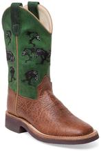 Kinder cowboy laarzen / western boots echt leder groen bruin, Schoenen, Nieuw, Old West USA, Jongen of Meisje