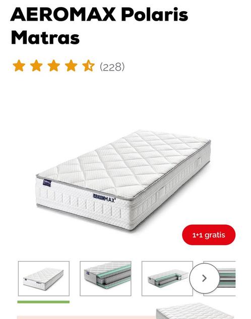 Swiss Sense Aeromax Matras 180x200 - praktisch nieuw, Huis en Inrichting, Slaapkamer | Matrassen en Bedbodems, Zo goed als nieuw