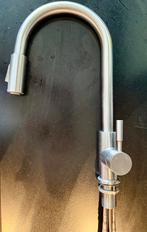 Keukenmengkraan RVS met handdouche, Doe-het-zelf en Verbouw, Ophalen of Verzenden, Zo goed als nieuw, Rvs, Kraan