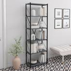 Boekenkast met 6 planken 32 x 60 x 185 cm - Bruin / Zwart, Ophalen, Nieuw