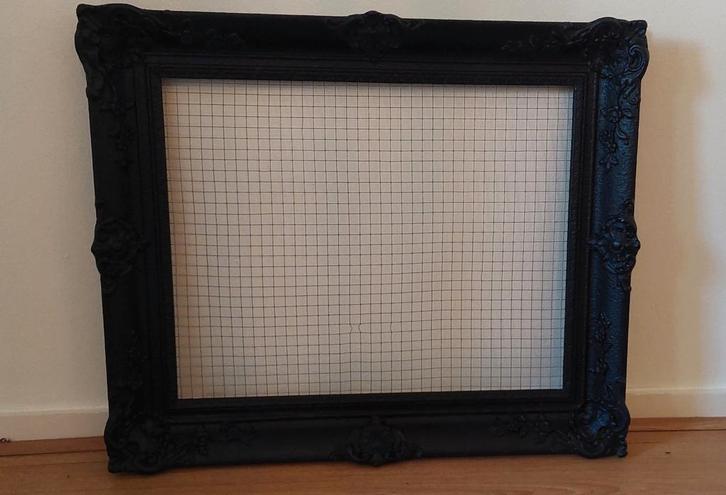 Antieke Brocante Lijst Memobord met Gaas, Huis en Inrichting, Woonaccessoires | Lijsten, Gebruikt, Minder dan 50 cm, Minder dan 50 cm