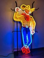 LAS VEGAS Cowboy neonverlichting neon lamp sixties fifties, Ophalen, Zo goed als nieuw, Lichtbak of (neon) lamp