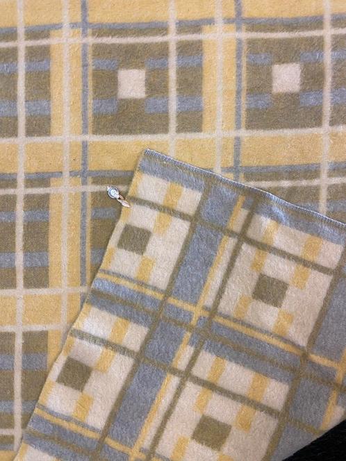 Vintage 100% zuiver wollen deken, Huis en Inrichting, Woonaccessoires | Plaids en Woondekens, Gebruikt, Ophalen of Verzenden