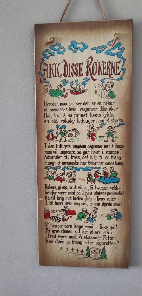 Anti rook wanddecoratie, Huis en Inrichting, Woonaccessoires | Tekstborden en Spreuken, Gebruikt, Ophalen of Verzenden