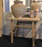 Oud houten bijzettafel Landelijke stijl, Ophalen, Nieuw, Landelijk, 75 cm of meer